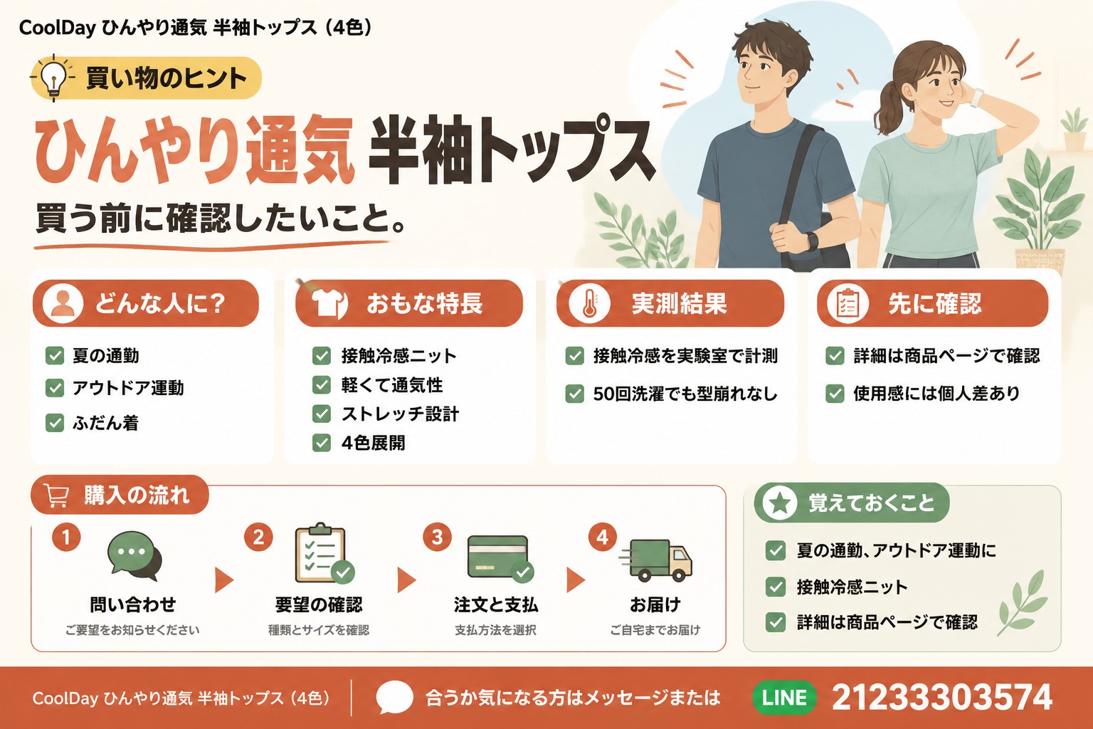 アパレルのサンプル画像温かみのある生活カード（標準）