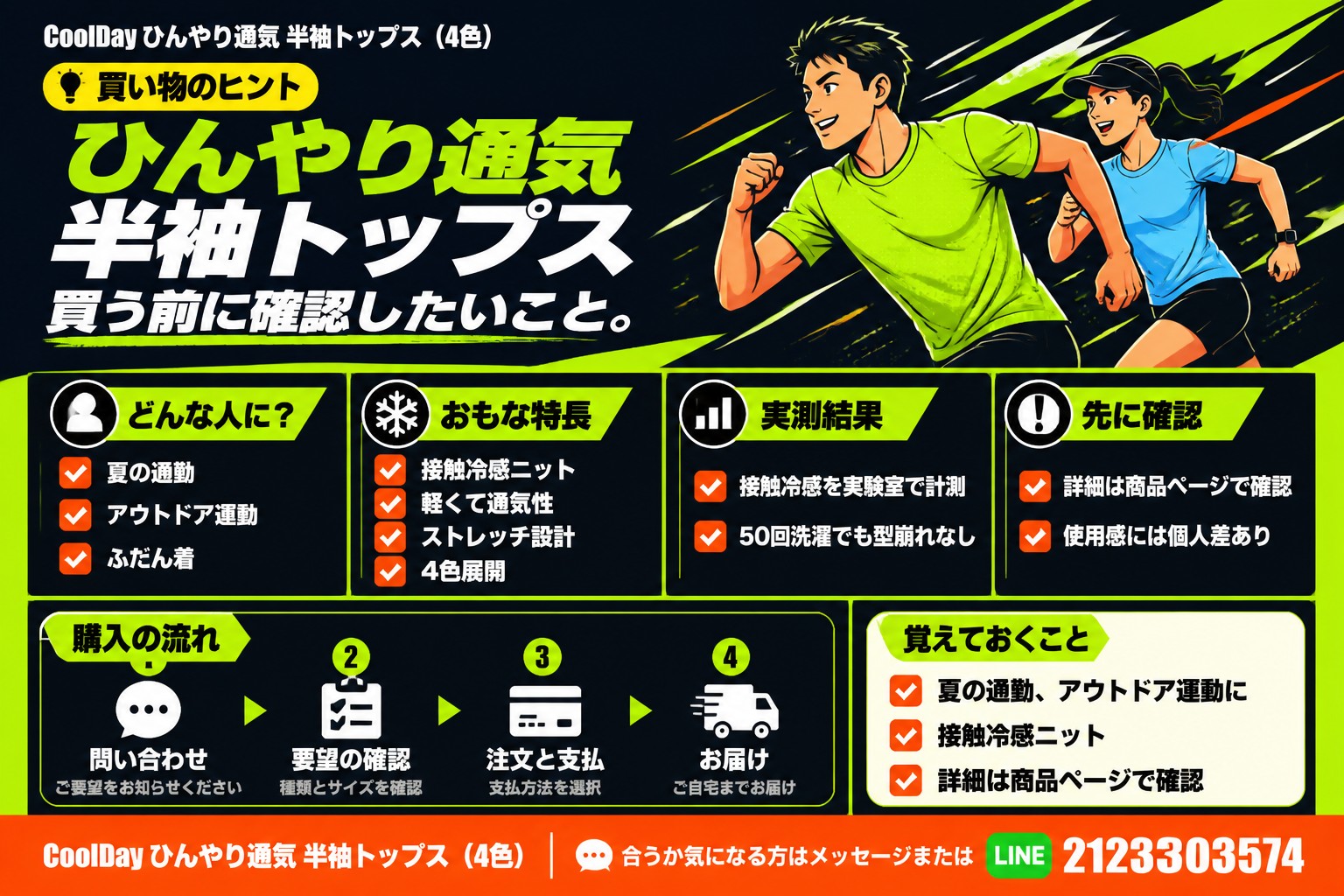 アパレルのサンプル画像スポーティーカード（標準）